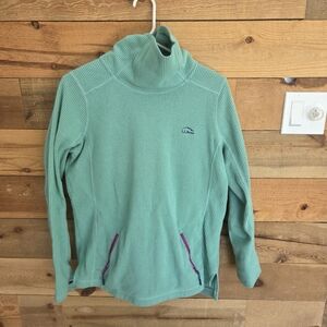L.L.Bean Mint Green Waffle Knit Pullover